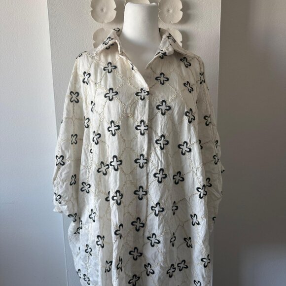 Italian Linen-Blend Beach Cover-Up Top | Made in Italy - Picture 8 of 9